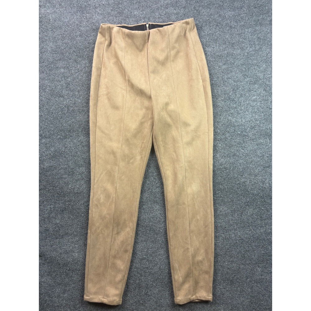 BlankNYC Vegan Suede Leggings Womens 29 Tan Camel High Rise Seamed Skinny Pants